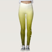 Geel verloop Geometrisch Mesh Pattern Jouw naam Leggings (Voorkant)