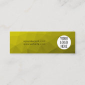 Geel verloop geometrische mesh patroon aangepaste klantenkaartje (Achterkant)