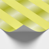 Geel verloop strepen patroon cadeaupapier (Hoek)