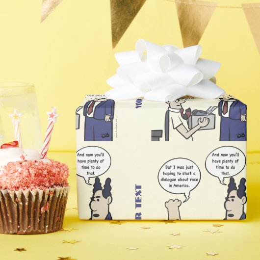 Geel verlooppapier voor de Cartoon van verhuurde h Cadeaupapier (Verjaardagsfeest)