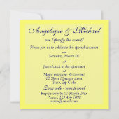 Geel verloving ter gelegenheid van de blauwe bruil kaart (Achterkant)