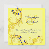 Geel verloving ter gelegenheid van de blauwe bruil kaart (Voorkant)