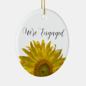 Geel Verloving zonnebloem Keramisch Ornament (Rechts)