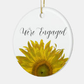 Geel Verloving zonnebloem Keramisch Ornament (Links)