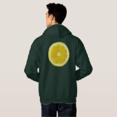 Geel vers zure citroenvlek modern hoodie (Achterkant volledig)