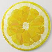 Geel vers zure citroenvlek modern ronde button 6,0 cm (Voorkant)