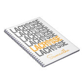 Geel verteerd Lacrosse Word Notitieboek (Rechterzijde)