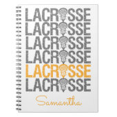 Geel verteerd Lacrosse Word Notitieboek (Voorkant)