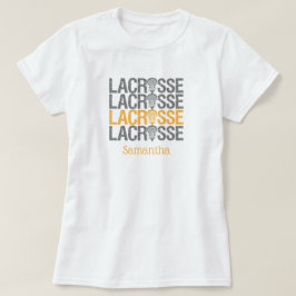 Geel verteerd Lacrosse Word T-shirt
