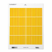 Geel verticaal streeppatroon etiket (Full Sheet)