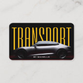 Geel Vervoer Auto Driver Auto Care Modern Zwart Visitekaartje (Voorkant)