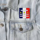Geel Vests 2018 Vierkante Button 5,1 Cm (In situ)
