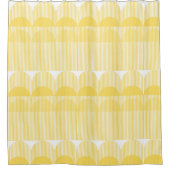 Geel Vet Geometrisch Zon Douchegordijn (Voorkant)