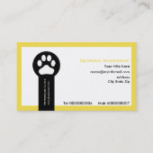 Geel Vet/Veterinary Clinic minimalist Visitekaartje (Achterkant)