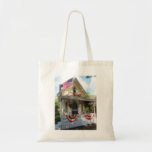 Geel Victoriaans met Bunting - Martha's wijntuin Tote Bag (Voorkant)