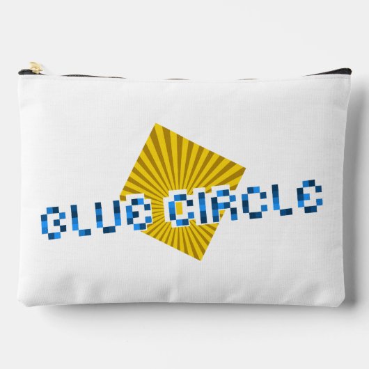 Geel Vierkant met balken en Tegenovergestelde Pixe Etui (Voorkant)