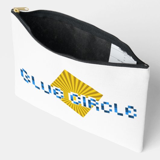 Geel Vierkant met balken en Tegenovergestelde Pixe Etui (Open)