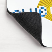 Geel Vierkant met balken en Tegenovergestelde Pixe Muismat (Hoek)