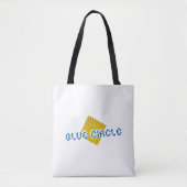 Geel Vierkant met balken en Tegenovergestelde Pixe Tote Bag (Voorkant)