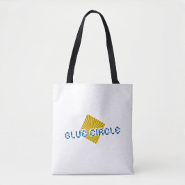 Geel Vierkant met balken en Tegenovergestelde Pixe Tote Bag
