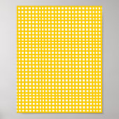Geel vierkant netrooster poster (Voorkant)