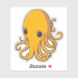 Geel vierkant sticker