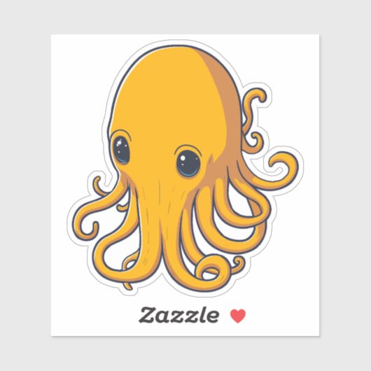 Geel vierkant sticker (Vel)