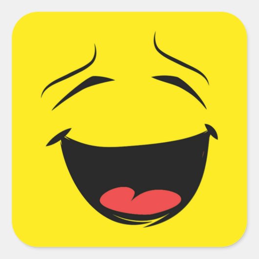 GEEL VIERKANTE STICKER (Voorkant)