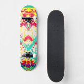Geel viine verst multiprint skateboard (Voorkant)
