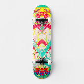 Geel viine verst multiprint skateboard (Voorkant)