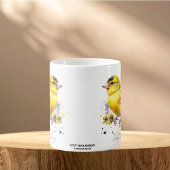 Geel Vink Waterverf Koffiemok