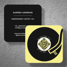Geel vinyl LP | Muziek QR Code