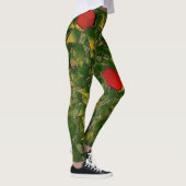 Geel virtueel folium met rode zeshoeken leggings (Rechts)