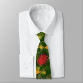 Geel virtueel folium met rode zeshoeken stropdas (Gebonden)