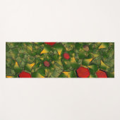 Geel virtueel folium met rode zeshoeken yogamat (Voorkant (horizontaal))