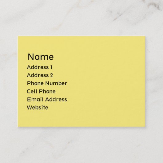 geel visitekaartje (Voorkant)
