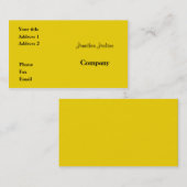 Geel Visitekaartje (Voorkant / Achterkant)