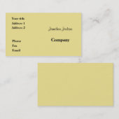 Geel Visitekaartje (Voorkant / Achterkant)