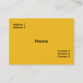 Geel Visitekaartje (Achterkant)