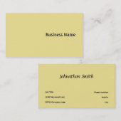 Geel Visitekaartje (Voorkant / Achterkant)
