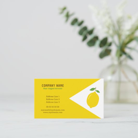 Geel Visitekaartje (Staand voorkant)