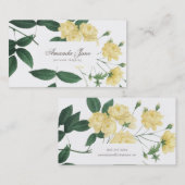 Geel Visitekaartje bloesbloem, vers (Voorkant / Achterkant)