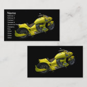 Geel Visitekaartje motorfiets (Voorkant / Achterkant)