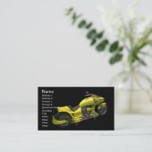 Geel Visitekaartje motorfiets (Staand voorkant)