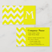 Geel Visitekaartje van de Chevron Monogram (Voorkant / Achterkant)