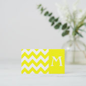 Geel Visitekaartje van de Chevron Monogram (Staand voorkant)