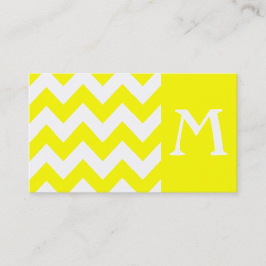 Geel Visitekaartje van de Chevron Monogram (Voorkant)