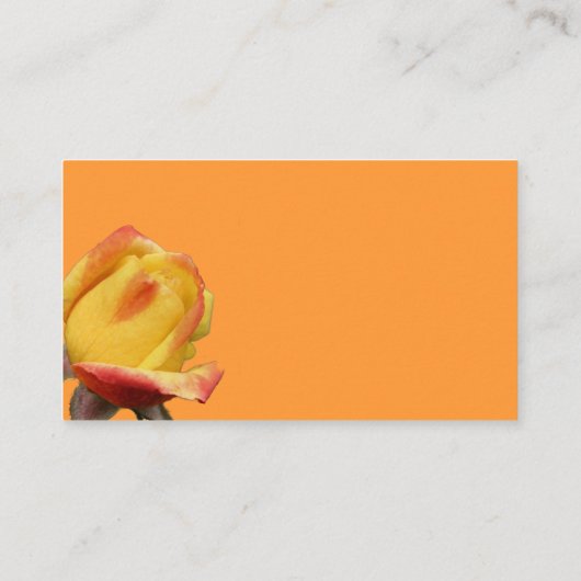 Geel Visitekaartje van rosebud (Achterkant)