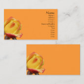 Geel Visitekaartje van rosebud (Voorkant / Achterkant)