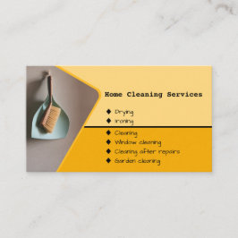 Geel Visitekaartje voor het schoonmaken van woning